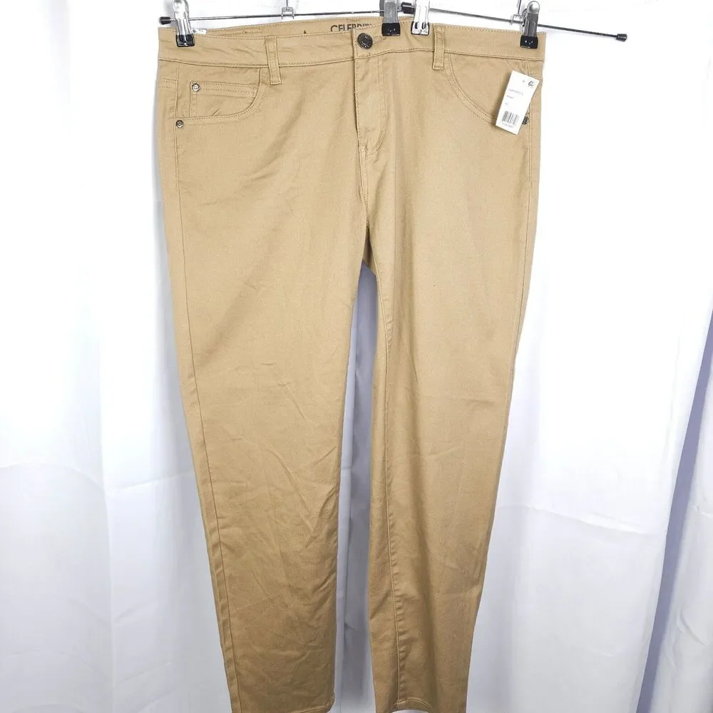 NWT Celebrity Pink Beige Skinny‎ Jeans Women's 17S 39x29